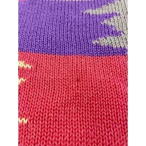 VTG Funky Block Pattern Sweater Top MEDIUM Casual Christopher & Banks Women's - Picture 4 of 8